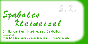 szabolcs kleineisel business card